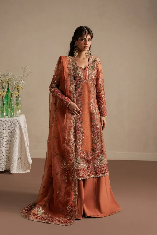 Ayzel Sahaara | Embroidered Raw Silk & Organza 3-Piece
