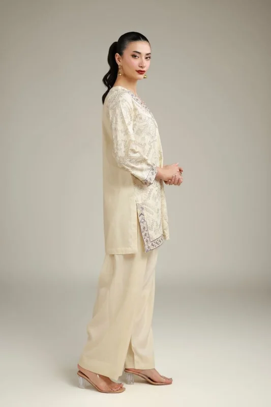 Khaadi Embroidered Silk Shalwar | Raw Silk