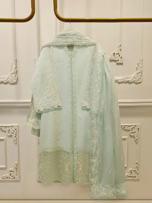 Agha Noor Embroidered Cambric 3-Piece | S114940, Light Mint Green image