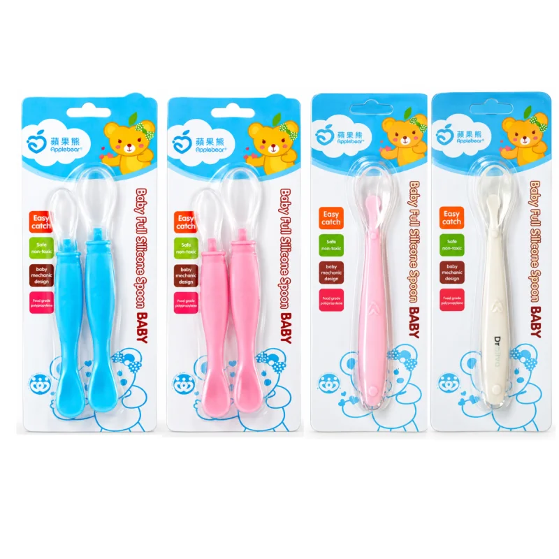 Applebear Soft Silicone Baby Feeding Spoon – BPA-Free, Gum-Friendly Weaning & Self-Feeding Spoons for Infant