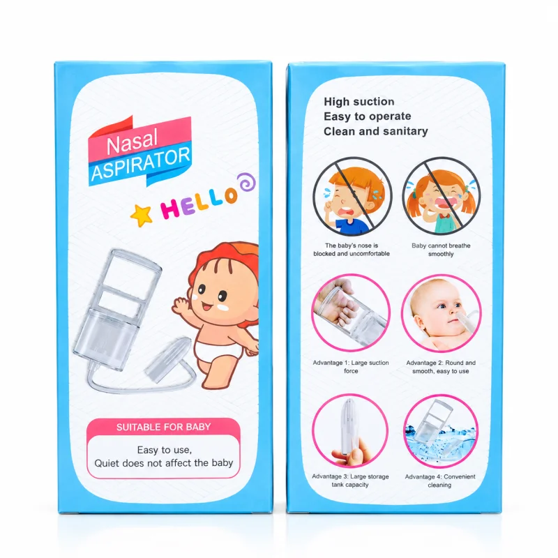 Nasal Aspirator-Hello Baby-Soft Silicone Manual Nose Cleaner for Infants-Pump Suction Nose Cleaner image