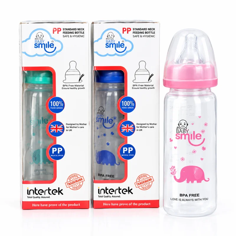 Baby Smile Feeder-Anti-Colic Feeding Bottle-Polypropylene Standard Neck 240ML