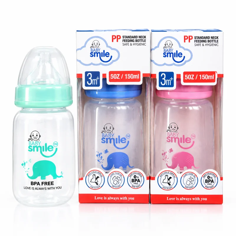 Baby Smile Polypropylene Standard Neck Anti-Colic Feeding Bottle.